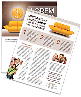 Sofa and Clock Newsletter Template