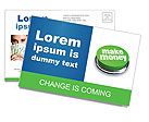 Make Money Button Postcard Template