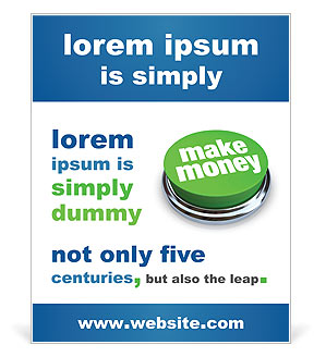 Make Money Button Poster Template