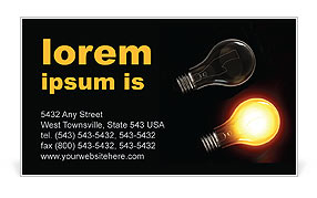 Two Light Bulbs Business Card Template