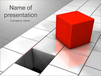 Red Square PowerPoint Template
