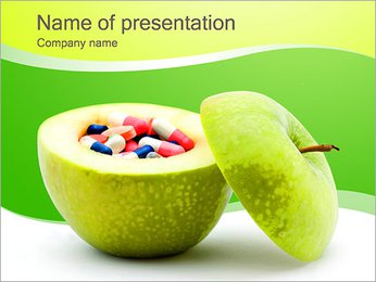 Pills In The Apple PowerPoint Template