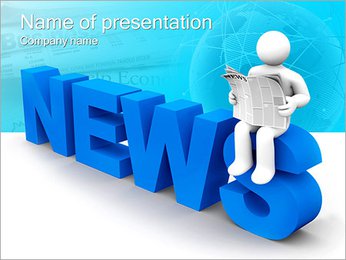 Reading Newspaper PowerPoint Template