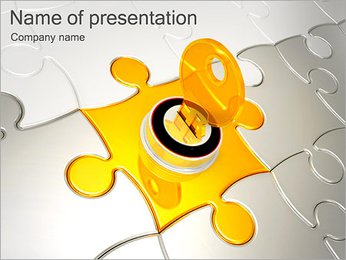 Key To Business Puzzle PowerPoint Template