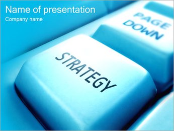Keyboard Strategy Button PowerPoint Template