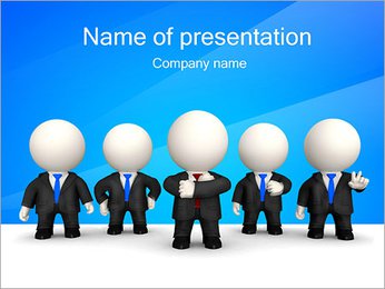 Abstract Office Workers PowerPoint Template