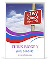 Blue Sky Wifi Hotspot Sign: Connecting To Wireless Network On-The-Go Ad Template