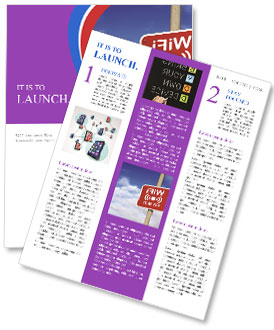 Blue Sky Wifi Hotspot Sign: Connecting To Wireless Network On-The-Go Newsletter Template