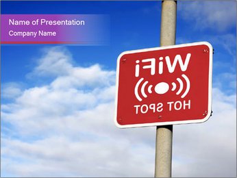 WiFi Hot Spot Sign PowerPoint Template