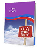 Blue Sky Wifi Hotspot Sign: Connecting To Wireless Network On-The-Go Presentation Folder