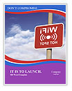 Blue Sky Wifi Hotspot Sign: Connecting To Wireless Network On-The-Go Word Template