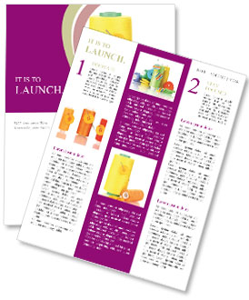 Isolated White Background Of Bobbin, Needle, And Buttons In Yellow Color Newsletter Template