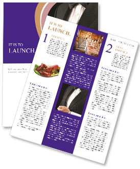 Side View Photo Of A Waiter In Tuxedo And Bowtie With A White Napkin Over His Arm At A Fine Dining Newsletter Template