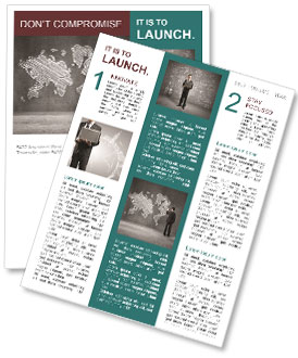 Wall Mural Of Businessman Creating Map Newsletter Template