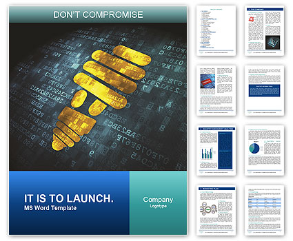 3D Render Of Pixelated Energy Saving Lamp Icon On Digital Background, Illustrating Finance Concept Word Template