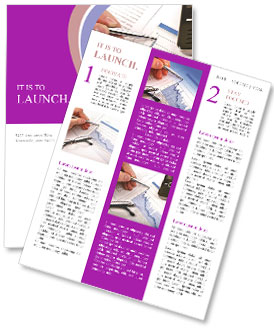 Businessman Draws Chart Newsletter Template