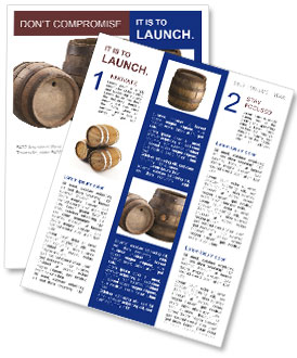 Two Old Barrels with Wine Newsletter Template