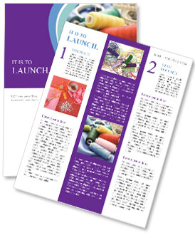 Blue Fabric and Colorful Threads Newsletter Template