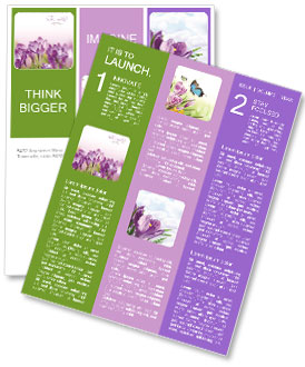 Postcard with Spring Flowers Newsletter Template