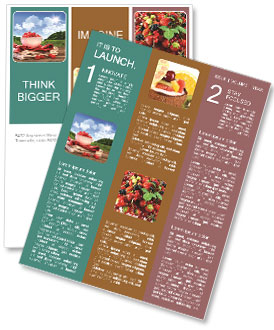 Raspberries in White Bowl Newsletter Template