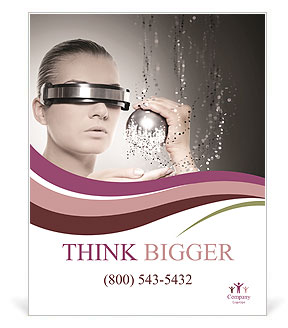 Woman Robot Poster Template