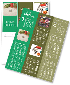 Red and Green Bobbins Newsletter Template