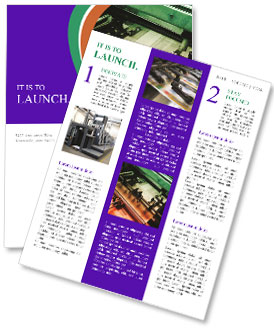 Machine for Printing Newsletter Template