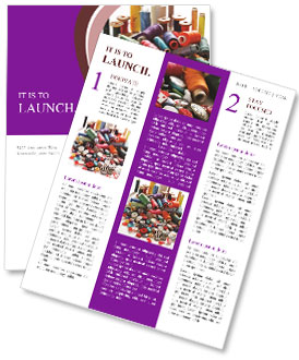 Pile of Threads and Buttons Newsletter Template