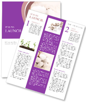 Fluffy White Cotton Newsletter Template