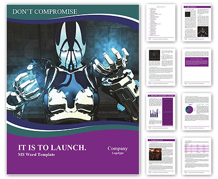 3D Model of Robot Word Template