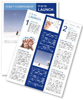 Mama Pinguin with Baby Newsletter Template