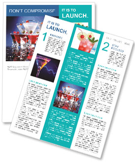 Cocktails for Party Newsletter Template