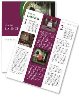 Red Leather Armchair Newsletter Template