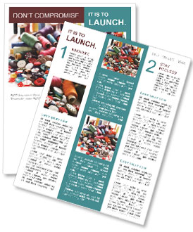 Pile of Threads and Buttons Newsletter Template