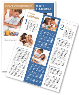Husband Cooks Breakfast for Wife Newsletter Template