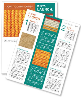 Yellow Knitted Fabric Newsletter Template