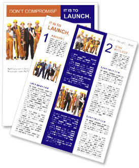 Professional Team of Constructors Newsletter Template