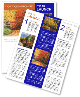 Autumn Forest Oil Painting Newsletter Template