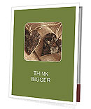 Wooden Hearts On Brown Fabric - A Rustic And Charming Decoration Presentation Folder