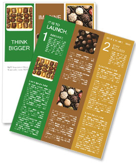 Praline Present Box Featuring The Concept Of Chocolate Addiction Newsletter Template