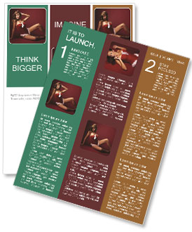 Red Background Sexy Santa Assistant Newsletter Template