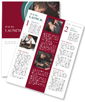 Auto Service Mechanic Working On Car Repair Newsletter Template