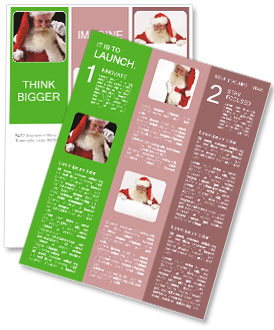 Studio Shot Of Santa Claus Wearing Glasses And Looking Over Them On A Black Background. Newsletter Template