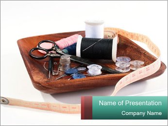 Home Kit for Sewing PowerPoint Template