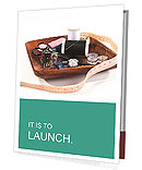 House Needlework Kit: Includes Threads, Needles, Scissors, And Tape Measure On A Wooden Plate. Presentation Folder