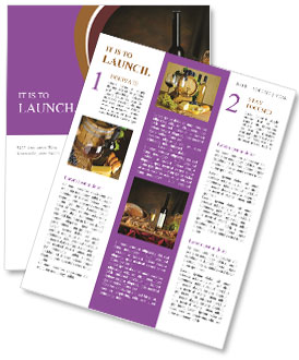 White Wine And Vine Still-Life Painting Newsletter Template