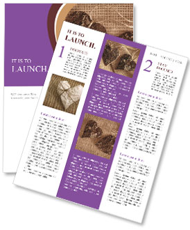 Wooden Hearts On Brown Textile: A Charming Decoration Idea Newsletter Template