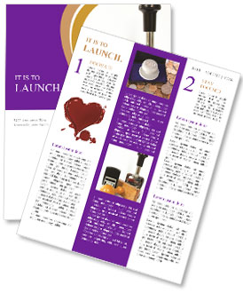 Isolated White Background Three Used Seals Newsletter Template