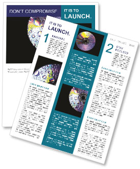 Water Droplet Design For Sparkle Cd Cover. Newsletter Template