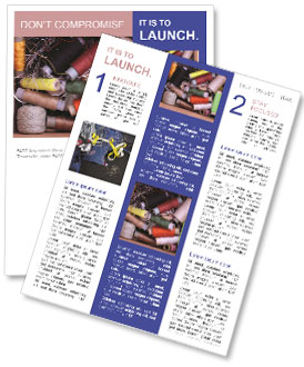 Isolated White Background Thread Box Newsletter Template